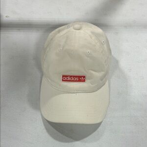 Adidas Off-White Cap with Red Logo